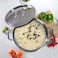 VINOD PLATINUM TRIPLY STAINLESS STEEL EXTRA DEEP KADAI/KADHAI WITH STAINLESS STEEL LID - 4.8 LITERS (28 CM) , VTK028, COOKING POT, FRYPAN, CASSEROLE