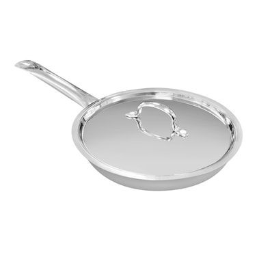 VINOD SMART TRIPLY FRYPAN WITH LID - 3.2 Liters (24 CM), VTF024,   INDUCTION &amp; GAS FRIENDLY, HEAVY BOTTOM   COOKING POT, FRYING PAN