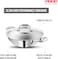 Vinod Platinum Triply Stainless Steel Kadai with Lid- 24 cm, 2.5 L, Silver (Induction Friendly)