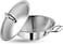 Vinod Platinum Triply Stainless Steel Kadai with Lid - 26 cm ,3.2 L, Silver (Induction Friendly)