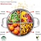 Vinod Platinum Triply Stainless Steel Kadai with Lid - 28 cm, 3.7 L, Silver (Induction Friendly)
