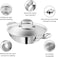 Vinod Platinum Triply Stainless Steel Kadai with Lid - 28 cm, 3.7 L, Silver (Induction Friendly)