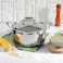 Vinod Platinum Triply Stainless Steel Saucepot with Lid - 20 cm, 3 L, 2.5mm Thickness, Silver (Induction Friendly)