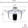Vinod Platinum Triply Stainless Steel Saucepot with Lid - 20 cm, 3 L, 2.5mm Thickness, Silver (Induction Friendly)