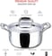 Vinod Platinum Triply Stainless Steel Saucepot with Lid - 24 cm, 5 L, Silver (Induction Friendly)