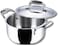 Vinod Platinum Triply Stainless Steel Saucepot with Lid - 24 cm, 5 L, Silver (Induction Friendly)