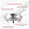 Vinod Platinum Triply Stainless Steel Fry Pan-20 cm, 2.5mm Thickness, Silver (Induction Friendly)