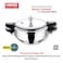 Vinod Magic Stainless Steel Smart 3-in-1 Pressure Cooker, 3.5 Litre   5mm Thick Base   Includes Strainer and Glass Lid   Suitable for Induction and Gas Cooktops