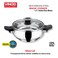 Vinod Magic Stainless Steel Smart 3-in-1 Pressure Cooker, 3.5 Litre   5mm Thick Base   Includes Strainer and Glass Lid   Suitable for Induction and Gas Cooktops