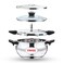 Vinod Magic Stainless Steel Smart 3-in-1 Pressure Cooker, 3.5 Litre   5mm Thick Base   Includes Strainer and Glass Lid   Suitable for Induction and Gas Cooktops