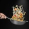 Vinod Platinum Triply Stainless Steel Wok with Riveted Sturdy Handle -26cm, 3 Liters, Silver (Induction Friendly)