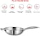 Vinod Platinum Triply Stainless Steel Wok with Riveted Sturdy Handle -26cm, 3 Liters, Silver (Induction Friendly)