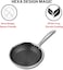 Vinod Platinum Triply Stainless Steel SAS Pro Fry Pan - 20 cm, Silver (Induction Friendly)