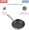 Vinod Platinum Triply Stainless Steel SAS Pro Fry Pan - 24cm, Silver (Induction Friendly)