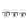 VINOD Stainless Steel 3-Piece Tope Set with Lid   1L, 1.4L &amp; 1.8L   Induction Base Sandwich Bottom Patila/Bhagona Set, V7101112