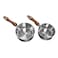 Vinod Stainless Steel Milkpan/Saucepan Set - Includes 1 Litre and 1.6 Litre Pans, Ideal for Tea/Chai, Features Riveted Sturdy Bakelite Handles, Suitable for Induction and Gas Cooktops