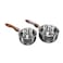 Vinod Stainless Steel Milkpan/Saucepan Set - Includes 1 Litre and 1.6 Litre Pans, Ideal for Tea/Chai, Features Riveted Sturdy Bakelite Handles, Suitable for Induction and Gas Cooktops