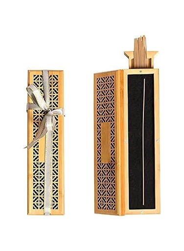 Bakhoor BoSidin Oud Arabic Incense Burner Wooden Holder for Home, Office, Car, and Gift, - A12S