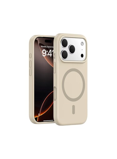 جراب Mobcos iPhone 17 Pro Cream Elite Ring المصنوع من السيليكون الفاخر بتقنية MagSafe   ملمس ناعم كالحرير   حماية فائقة ضد الصدمات بمعايير عسكرية   توافق مغناطيسي قوي   غطاء أنيق ونحيف
