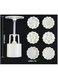 Dubai Gallery Flower Shaped Moon Cake Mold -White- 14.5X6.7X5Cm- 6-Piece