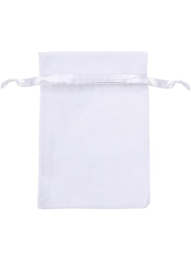 Globeagle 100pcs Sheer Organza Wedding Party Gift Candy Bags Jewelry Pouches White