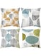 SYOSI 4 Pcs Cushion Covers, Pillow Case Cushion Cover, Pillow Covers Pack of 4 Square for Living Room, Bedroom, Sofa 45 cm x 45 cm