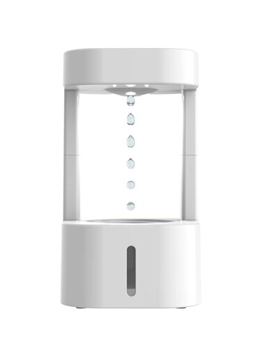 Karessories Anti-Gravity Water Drop Humidifier   580ML   Colorful LED Light Night Lamp   3 Modes Upward Downward Water Column   Ultrasonic Mist   Remote Control