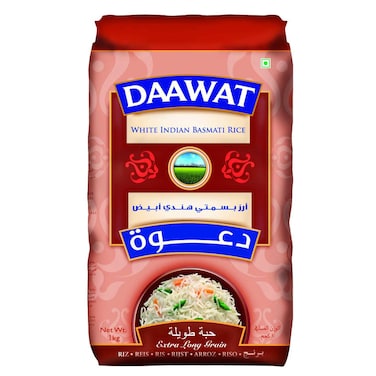 Daawat White Indian Basmati Rice, 1kg