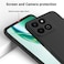 Honor X7c Case Cover Rubberised Matte Soft Silicone TPU with Camera Protection Flexible Back Case Cover for Honor X7C 2024 Black