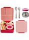 Bento Box for Kids With Thermos Leak Proof Lunch Box with 4-Compartment - Amazing Designs, Microwave-Safe, BPA-Free, Easy to Clean, Kids &amp; Adults, School &amp; Office (Pink)
