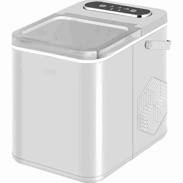 Portable Ice Maker Machine for Countertop - 1.4L Capacity, 105W Power, 9 Ice Cubes in Minutes with Ice Basket and Scoop - White

