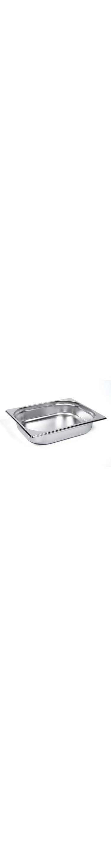 Vague Stainless Steel Gastronorm Food Storage Pan, 65 cm x 32.7 cm x 26.5 cm Size, Silver