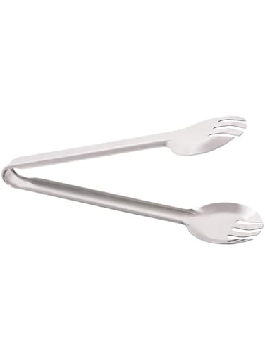 Raj Stainless Steel Tong, Silver , 24 cm, HKT001, Cooking Tongs , Salad Tongs , BBQ Tongs , Frying Tongs Utensils