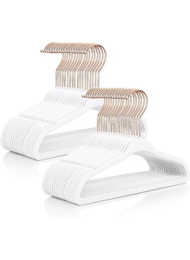 Premium Kids Velvet Hangers 11&acirc;&euro;Inch Children's Clothes Hangers 60PCS Non-Slip Baby Hangers for Infant/Toddler Boys &amp; Girls Closet Organizer Ultra Thin Nursery