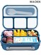 Lunch Box for Kids, 1000ML Kids Lunch Box with 4 Compartment, Lunch Box Food Containers for Kids Back to School, 100% Leak- Proof, Microwave/Dishwasher/Freezer Safe, BPA Free ,Large capacity lunch box,(Blue).