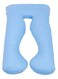 World U-Shaped Comfortable Maternity Pillow Cotton Blue 75 x 125cm