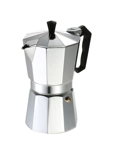 Cup Stove Top Espresso Coffee Maker Silver/Black 20.5x18.5x10.3cm