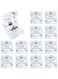12pcs Clear Crystal Ring Boxes, Square Earrings Jewelry Storage Box Acrylic Ring Box, Holder Display Organizer Case with Foam for All Kinds of Ring Earrings Velvet Proposal Engagement Wedding, White