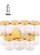Madina 12 Pieces 450 ml Empty Bottle Refillable Clear Plastic Jars with Gold Lids