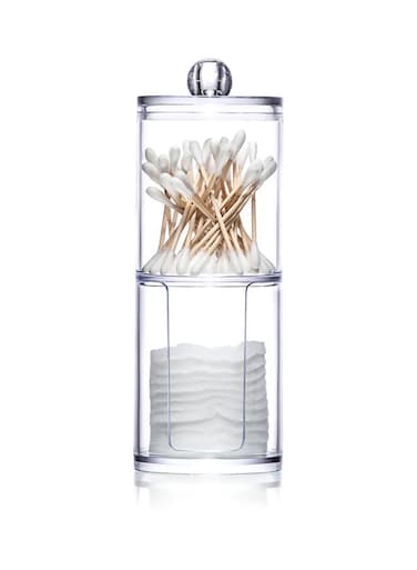 Two Layer Cotton Pad Organizer Clear 23 &times; 8 &times; 8cm