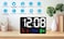 Crony 717 White Words Wall Clock Digital Clock Large Display, 11.4" Digital Calendar Alarm Day Clock With Wireless Remote Control