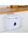 NEEMAY Small Kitchen Hanging Trash Can 7L With Lid?Garbage Can Home Waste Bin Domestic Rubbish Bin White