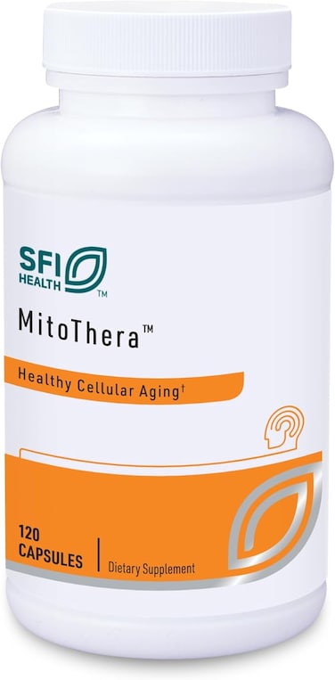 Klaire Labs Mitothera Capsule Formula - Mitochondrial Energy Focused Support with CoQ10 as Ubiquinone &amp; Red Grape Extract, Soy-Free (120 Capsules)