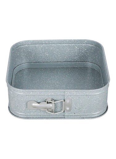 Granite Rectangular Springfrom Cake Tin 24x24x7 cm Grey 9.4x9.4x2.8inch
