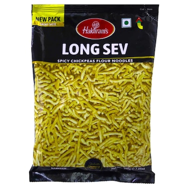 Haldiram's Long Sev Spicy Chickpeas Flour Noodles, 200g