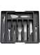 Silverware Drawer Organizer, Expandable Utensil Organizer with Adjustable Compartments &acirc;&euro;&ldquo; Large Capacity Kitchen Flatware &amp; Cutlery Tray for Spoons, Forks &amp; Knives, Black