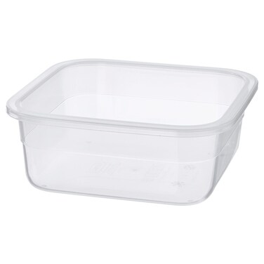 Square Food Container, Plastic, 750 ml