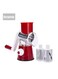 Vegetable Grater Rotary Cheese Grater Vegetable Slicer 3 Interchangeable Blades Easy Clean Rotary Grater Slicer For Fruit Vegetables Nuts Kitchen Gadgets Burgundy 24*12*19cm