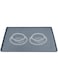 HONGMING Pet Food Mats Waterproof Anti-Slip Silicone Pet Bowl Drinking Mat Feeding Mats for Dog and Cat Non-Toxic Pet Supplies (Grey)