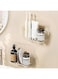 Diesisa 2pc Acrylic Wall Mount Organizer, Adhesive Clear Cabinet Door Organizer,Bathroom Shelves for Wall,No Drilling Hang Walls,with 2 Compartments, for Bathroom, Kitchen, Living Room